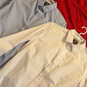H&M Men's Dress Shirts in Blue and White